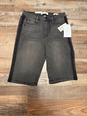 Skinnygirl Women's Black Washed Denim Bermuda Shorts